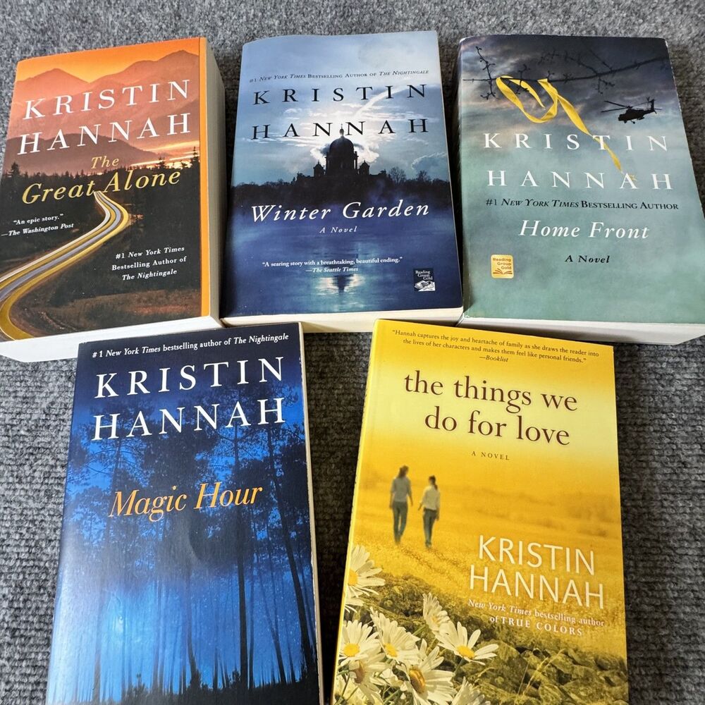 Lot of 5 Kristin Hannah Books The Great Alone Winter Garden Home Front & More